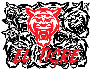 Tiger Mascot Graphic