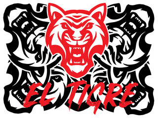Tiger Mascot Graphic