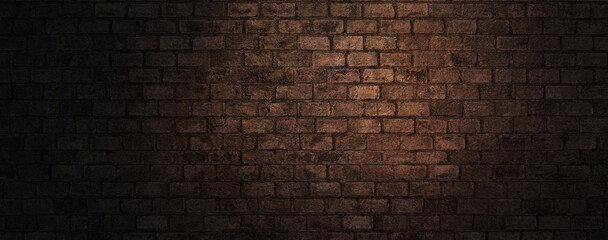 Fototapeta na wymiar brown brick wall with copy space may used as texture and background for ads and wallpaper