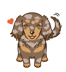 懐くダックスフンド（チョコダップル）