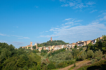 Fototapeta na wymiar Little town of San Miniato, Pisa, Tuscany, Italy, along via Francigena
