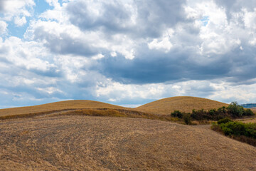 Landscapes in Tuscany along via Francigena between San Miniato and Gambassi Terme