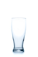 empty Pilsner glass or beer glass isolated on white background,
