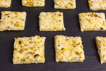 cookies with cardamom, coconut and pistachio