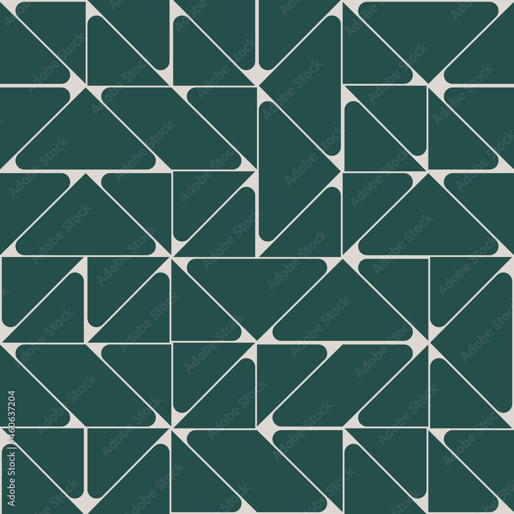 Poster linear shapes design with bauhaus inspired geometric figures abstract pattern graphics