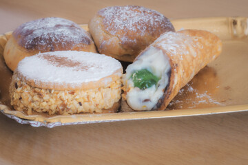 Typical Italian Desserts On A Table