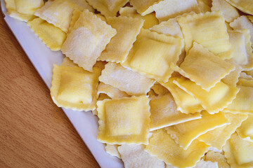 Fresh Ravioli Pasta Before Cooking