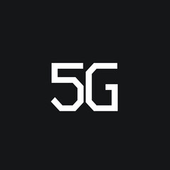 Number 5G Logo Design Vector