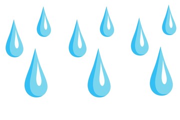 water drops on white background - illustration design 