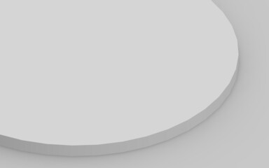 3d gray white cylinder podium minimal studio background. Abstract 3d geometric shape object illustration render.