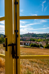 Fototapeta premium The skyline of little town of Colle val d'Elsa, Tuscany, along via Francigena