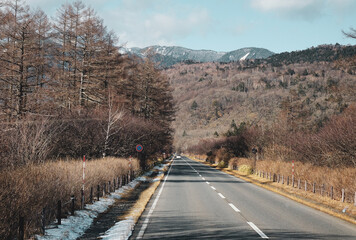 Obraz na płótnie Canvas Mountain road in Nikko, Japan