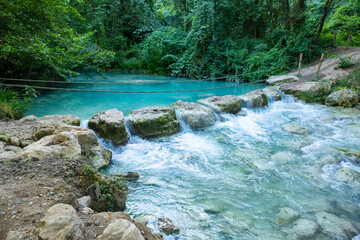 Fototapeta premium Parco Fluviale dell'Elsa (River park of river Elsa) in Colle Val d'Elsa, Tuscany