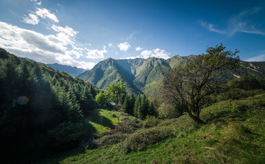 Pyrenees mountain range in French department of Ariege