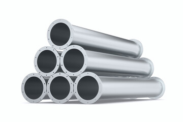 Fototapeta premium pipes on white background. Isolated 3D illustration