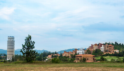 Fototapeta na wymiar Tuscany town in the mountain