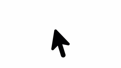 Cursor click animated icon. One time click and double click animated icon. Mouse cursor icon.