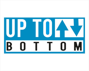 Up To Bottom Logo Template, Vector