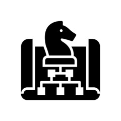 Strategy vector solid icon style illustration. EPS 10 file