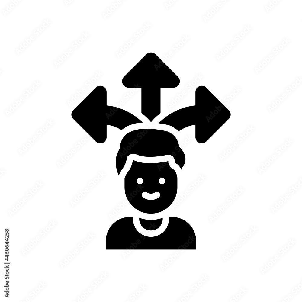 Poster career path vector solid icon style illustration. eps 10 file