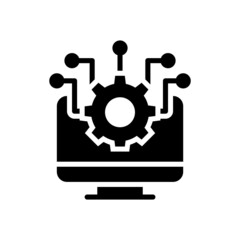 System Integration vector solid icon style illustration. EPS 10 file