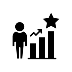 Career path vector solid icon style illustration. EPS 10 file