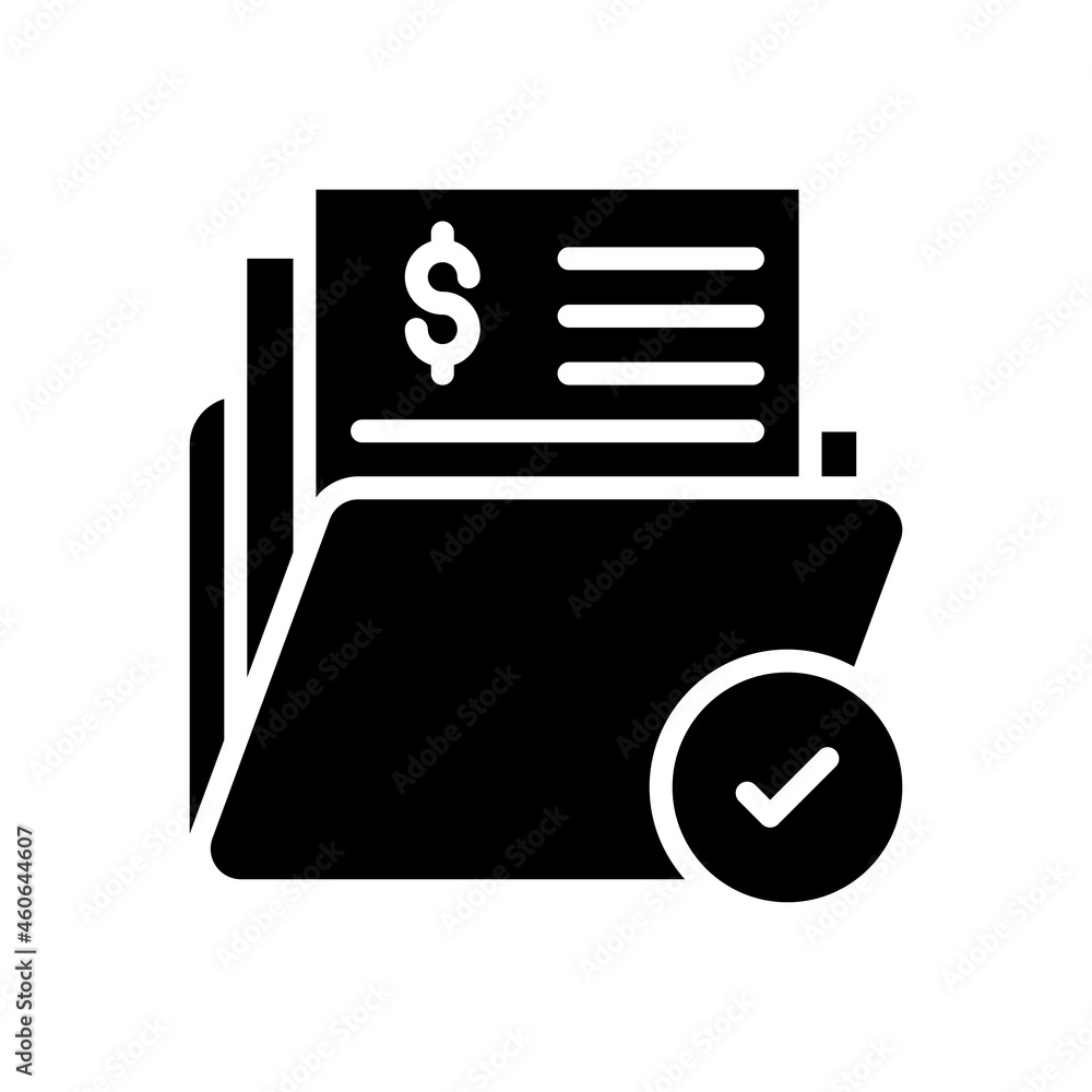 Poster document vector solid icon style illustration. eps 10 file