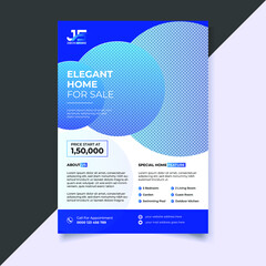 Modern elegant home for sale real estate flyer template