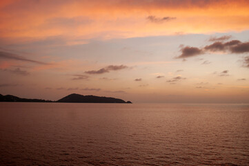 The ocean view after the sunset, Patong area, most beautiful tourist place in Phuket, Thailand