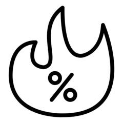 hot percent sale icon vector design element