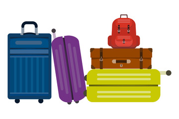 set of suitcases for travel