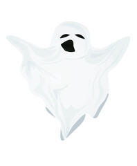White ghost fly. vector illustration