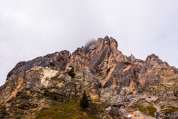Sunset in Dolomites mountains, Alps, northern Italy