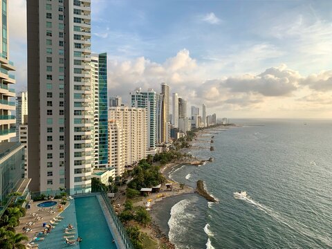 Skyline of Bocagrande, Cartagena de Indias, Colombia