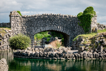 The Pulham Rock bridge in the Promenade Gardens at Lytham St Annes