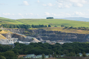Ingleton Quarry for producing gritstone sandstone gravel aggregates