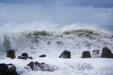 severe storm on the Black Sea