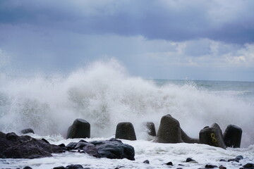 severe storm on the Black Sea