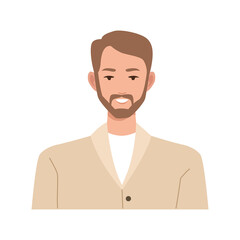 young bearded man character