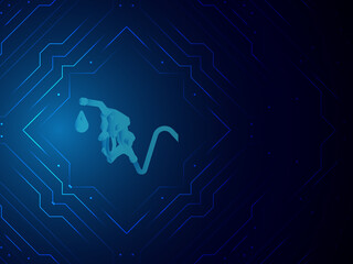 Oil dripping from a gasoline pump isolated  - 2d Rendering background