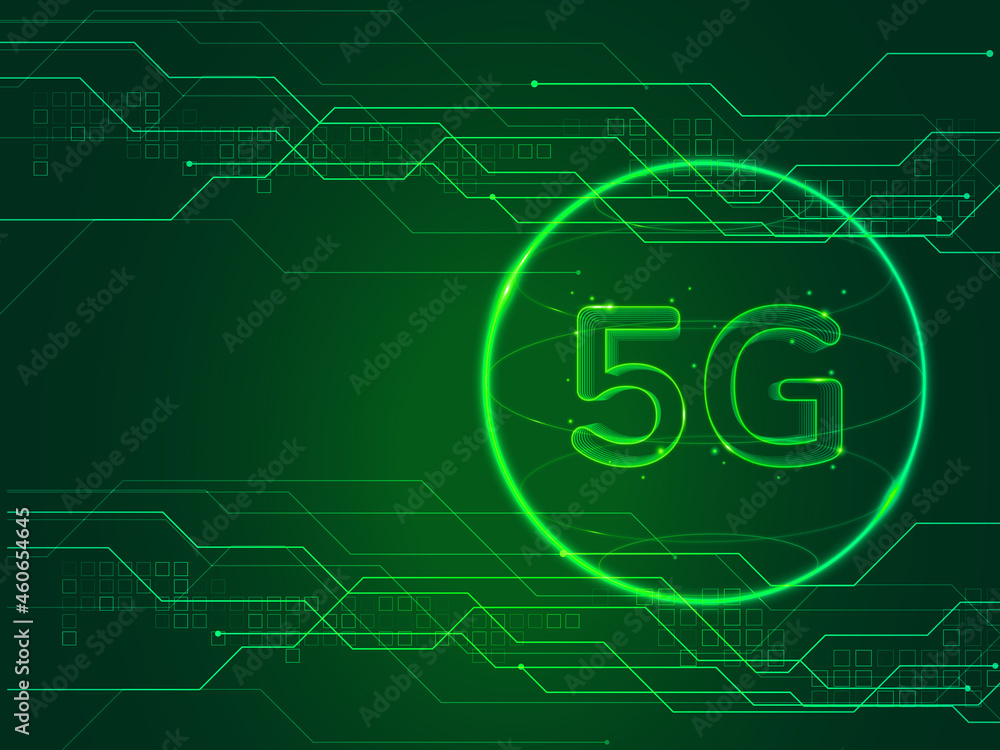 Aufkleber 2d rendering 5g network 5g connection