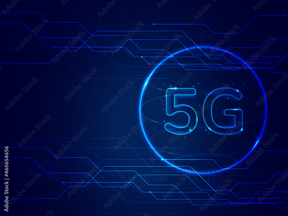 Poster 2d rendering 5g network 5g connection