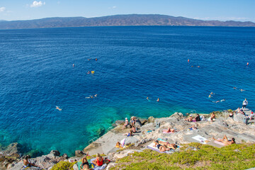 Naklejka premium View of the amazing Hydra island, Greece.