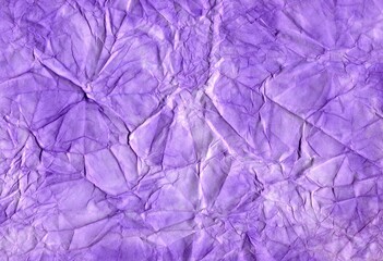 Watercolor purple painted textured background.Crumpled paper.