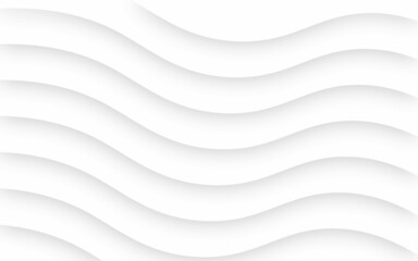 abstract white background with lines. Abstract white paper cut wave curve overlap background texture vector illustration.