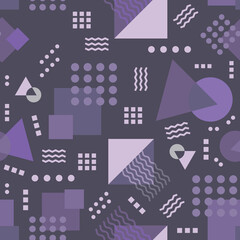 Abstract geometric seamless pattern gaming style purple color pattern for gamers