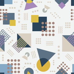Abstract geometric seamless pattern print style