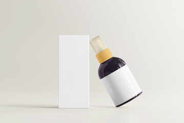 UV Ultra Violet Glass Cosmetic Bottle