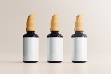 UV Ultra Violet Glass Cosmetic Bottle