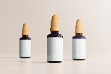 UV Ultra Violet Glass Cosmetic Bottle